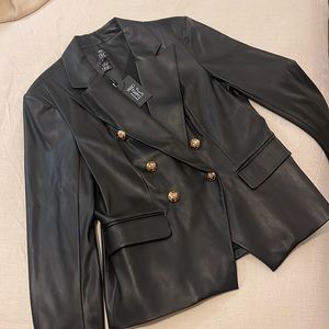 INC x Vakko Leather Blazer